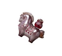 Zxfdsfdbnm Encantadora figura de caballo de la suerte, adorno de resina que transforma el color con la temperatura, decoración de ceremonia de té