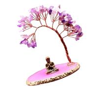 Zxfdsfdbnm Estatua de Budas y árbol de cristal para dinero para la riqueza y la suerte, yoga, meditaciones, decoraciones para sala de estar, yoga, meditaciones, decoraciones