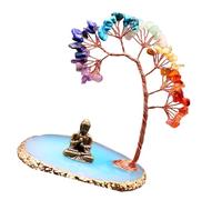 Zxfdsfdbnm Estatua de Budas y árbol de cristal para dinero para la riqueza y la suerte, yoga, meditaciones, decoraciones para sala de estar, yoga, meditaciones, decoraciones