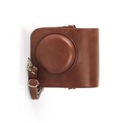 Zxfdsfdbnm Funda de piel sintética para cámara Mini12 Instants con correas ajustables para el hombro y bolsillo, Brown