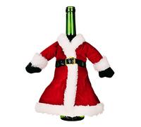 Zxfdsfdbnm Fundas de Navidad para botellas de vino tinto, suéter de bolsillo, vestido, funda para botellas de champán, decoración navideña, hogar, vacaciones, fiesta, regalo