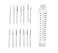 Zxfdsfdbnm Juego de herramientas de perforación para reparación de relojes, kits de herramientas de reparación de relojes con grifos y troqueles de varios tamaños para una restauración precisa de