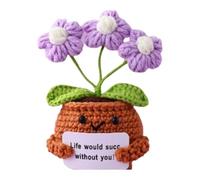 Zxfdsfdbnm Juego de macetas de ganchillo para principiantes con guía paso a paso de hilo de algodón natural para plantas de ganchillo