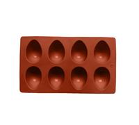 Zxfdsfdbnm Juego de moldes de silicona de grado alimenticio para huevos de 1/3 con 8 cavidades, cada equipo de horneado para jabón de chocolate y yogures helados, moldes de silicona de grado