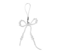 Zxfdsfdbnm Llavero de cordón para teléfono con lazo hecho a mano, con cuentas de cristal, diseño de mariposa y lazos, correa antipérdida