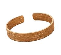 Zxfdsfdbnm Mantra budista tibetano de cobre pintado a mano con seis palabras sagradas ajustable que se puede abrir para protección, amuleto de la suerte, talla única, como se describe