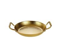 Zxfdsfdbnm Paellera de acero inoxidable de doble mango con acabado martillado, utensilios de cocina para cocinar en casa y fiestas, utensilios de cocina