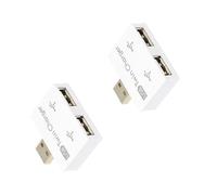 Zxfdsfdbnm Paquete de batería de doble puerto USB 2.0 hembra denso, unificador de transferencia de datos para PC, periféricos, centro USB denso, transferencia de datos, expansión USB