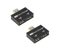 Zxfdsfdbnm Paquete de batería de doble puerto USB 2.0 hembra denso, unificador de transferencia de datos para PC, periféricos, centro USB denso, transferencia de datos, expansión USB