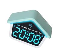 Zxfdsfdbnm Reloj despertador digital para dormitorio, escritorio eléctrico con gran número de día de la semana DST, relojes digitales LED, alarma de escritorio de regalo