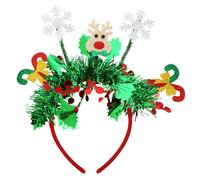 Zxfdsfdbnm Tocados de Navidad, disfraz de vacaciones, diadema colorida a rayas con campanas de dibujos animados y calcetines para fiesta