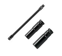 Zxfdsfdbnm Varilla de extensión flexible de acero al carbono y juego de enchufes de 14 mm/17 mm para llave eléctrica y manual para mecánicos profesionales, tareas industriales automotrices