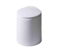 ZXFIYTBH Bote de Basura Dormitorio Tipo Prensa con Bote De Basura Tapa Contenedor de Basura para baño, Cocina, hogar(Blanco,Pequeño)