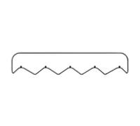 ZXFIYTBH Gancho para abrigo Perchero de pared sencillo for entrada con 5 ganchos, creativo y metálico for sombreros y ropa. Ganchos de almacenamiento para el hogar(Silver)
