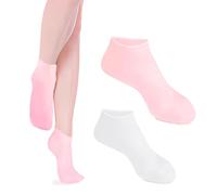 Zxfuture 2 pares de calcetines de silicona para mujer, calcetines de gel suave, calcetines de aloe, calcetines hidratantes para pies, calcetines de pedicura para spa para mujer para reparar pies