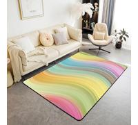 ZXGGASG 3D Printed Girl'S Bedroom Carpet Large Cartoon Kids Soft Flannel Memory Foam Area Rug Decorative Play Crawl Mat for Living x 80 cm Pink Girly Room Floor Decor