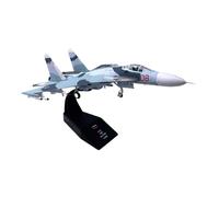 ZXGGASG Die-Cast Metal Aircraft 1:100 Scale For The Former Soviet Union Su-27 Fighter Model Display Stand Decorative For Collection and Display