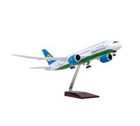 ZXGGASG Die-Cast Metal Aircraft 47CM For B787 Uzbekistan Airplane Model Toy with Light &Wheels Resin Diecast Collected by Aviation For Collection and Display(No Light)