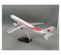 ZXGGASG Die-Cast Metal Aircraft 47CM Plane Toy For A330 Model Algeria with Resin Plane Model Wire Wheels Airplane Toy Decoration For Collection and Display(with Light)