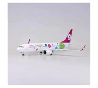 ZXGGASG Die-Cast Metal Aircraft Aviation Enthusiast 1:85 For B737-800 9air.com Plane Model Resin Collection with Wheels & Light For Collection and Display(with Light)