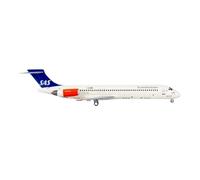 ZXGGASG Die-Cast Metal Aircraft Models Diecast 1:400 Scale For Scandinavian Mcdonnell Douglas MD-87 SE-DIC Aircraft Simulation For Collection and Display