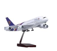 ZXGGASG Diecast Airplane Toys 46cm A380 Thailand Plane Model Home Decoration Collectible Display Aircraft Models For Collection and Display(with Light)