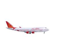 ZXGGASG Diecast Airplane Toys Scale 747 India Model Die-Casting Machine Souvenir Decoration Collected Static Display Aircraft For Collection(No Light)