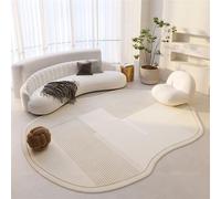 ZXGGASG Irregular Oval Area Rug Cashmere Imitation Non-Slip Washable Ideal Bedroom & Living Room Decor Soft Floor Carpet for Stylish Home Interiors