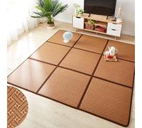 ZXGGASG Japanese 1.2cm Thick Non-Slip Breathable Folding Rattan Rug for Bedroom Living Room Patio Outdoor Floor Mat Home Decor