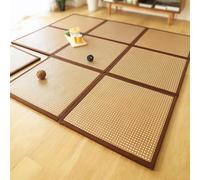 ZXGGASG Japanese Sleeping Breathable Rattan Carpet Bed Cooling Rug Living Room Versatile Rest Mat for Tea Terrace Freely Combinable