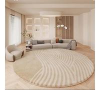 ZXGGASG Large Round Area Rug Living Soft Fluffy Carpet for Bedroom Kids Room Non Shed Dense Pile Floor Mat with Water Absorption Feature 180cm Diameter