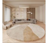ZXGGASG Large Round Living Area Rug 180cm Soft Shaggy Carpet for Bedroom and Kids Room Non Slip Floor Mat with Pattern Decoration