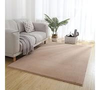 ZXGGASG Luxury Camel Faux Rabbit Fur Area Rug Ultra Soft and Fluffy Anti Slip Large Carpet for Living Room Bedroom Bed Side 100x200cm