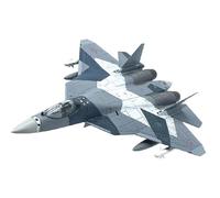 ZXGGASG Model Airplane 1:100 Scale For SU57 Russian Fighter Military Aircraft Metal Model Aircraft Collection Ornaments Snap-Fit Model