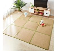 ZXGGASG Natural Rattan Japanese Floor Mat Non Slip Breathable Area Rug with Storage Bag X 23.6 Inch Ideal for Living Room Sleeping Crawling