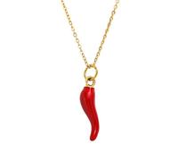 ZXGGASG NBYGSC Silver Colorful Italian Horn Women Men, Chili Pepper Necklace, Lucky Amulet Cornicello Charm For Birthday Christmas Gifts