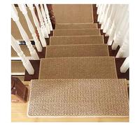 ZXGGASG Non-Slip Bullnose Carpet Treads Self-Adhesive Imitation Sisal Indoor Rug Safety Edge Protector Mat Peel Stick Grip for Kids Pets Elderly - Stair Runner Solution