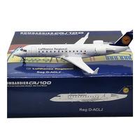 ZXGGASG Replica Aircraft Models 1:200 13CM Highly Detailed Airliner Model Germany For Lufthansa CRJ-100LR D-ACLJ Scale Airplane Miniature Miniature Airplane Model