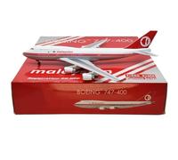 ZXGGASG Replica Aircraft Models 1:400 17CM Replica Aircraft For Malaysia Airlines B747-400 9M-MPP Scale Model Airplane For Aviation Fans Miniature Airplane Model