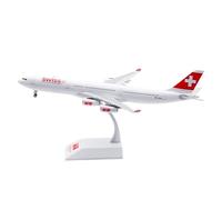 ZXGGASG Replica Aircraft Models 31CM 1/200 Scale Miniature Model Collectible Airplane For Swiss International Air Lines A340-300 HB-JMN Aircraft Miniature Airplane Model