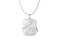 ZXGGASG Silver for Men and Women, Dog Mother Child Hug Angel Wings Pendant, Two Hands Hugs Kisses Necklace,