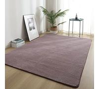 ZXGGASG Solid Color Fluffy Rug for Bedroom/Living Room Soft Comfy Non Slip Polyester Area Carpet (G Purple 160x200cm)