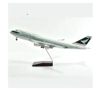 ZXGGASG Static Aircraft Model 46cm 1/160 For Cathay Pacific 747aircraft Model Diecast Resin Simulation Plane Model Party Gifts(No Light)