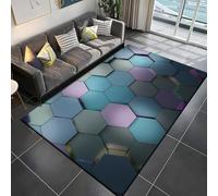 ZXGGASG Super Cozy Gamer Carpet for Boys Bedroom 3D Visual Game Room Decor Rug with Cool Lines Pattern Non Slip & Washable Teen Kids Geometric Theme Black 40x60cm