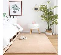 ZXGGASG Super Soft Faux Rabbit Fur Fluffy Area Rug Anti Skid Carpet for Living Room Bedroom Kids Nursery Non Slip Camel 120x160cm