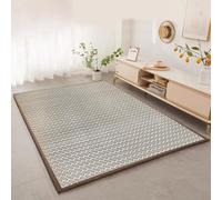 ZXGGASG Thick 1.8cm Japanese Rattan Rug Mat - Anti-Slip Breathable Carpet for Bedroom Living Room Yoga Crawling Games and Lunch Break Comfort