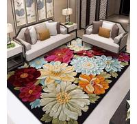 ZXGGASG Ultra Big Flower Pattern Living Room Bedroom Rug Stain and Fade Resistant Easy to Clean Super Soft Carpet 160X230CM