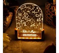 ZXH Luz nocturna personalizada con mapa de estrellas, luz de mapa de estrellas personalizada, mapa de constelación acrílica, luces de estado de ánimo, mapa de estrellas, luz nocturna, regalos para