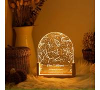 ZXH Regalos personalizados para parejas, mapa de estrellas personalizado por fecha, luz nocturna, mapa de constelación de la noche que conocimos, lámpara de luz nocturna, regalos para aniversario,