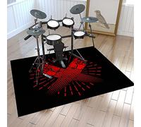 ZXHH Alfombra De Tambor Alfombras Rectangulares Antideslizantes Alfombras Acusticas Alfombrilla para Kits De Batería Electrónica Bombo Caja Y Otras Alfombras Antideslizantes De Núcleo